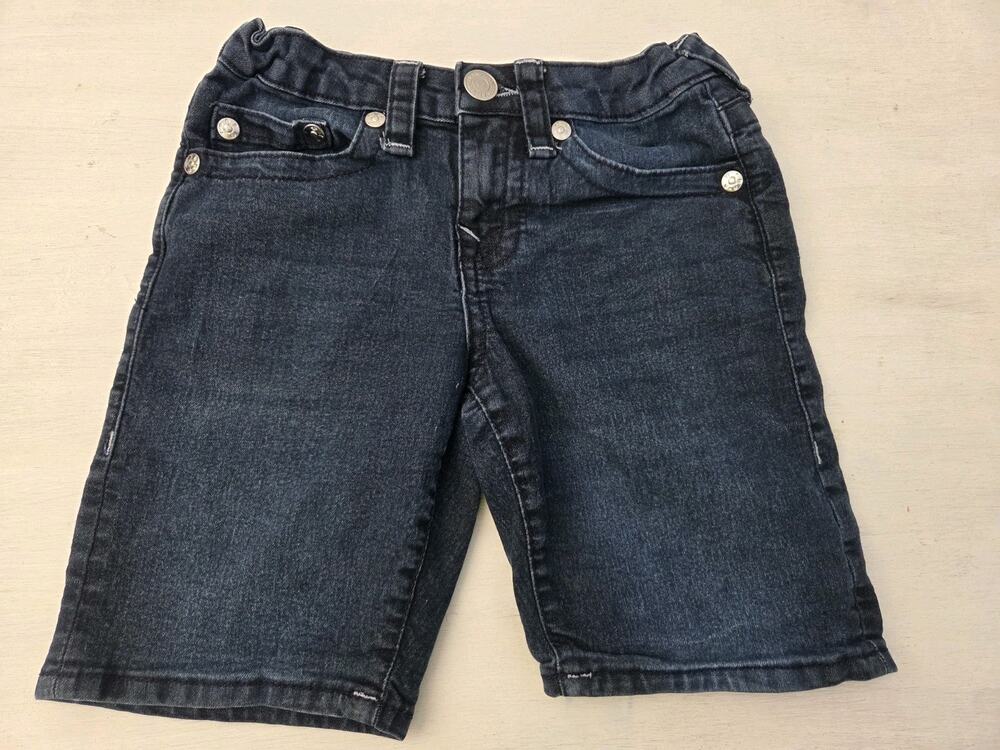 True Religion Geno Shorts Boy 8 Youth Blue Relaxed Fit Slim Denim Stretch Jorts